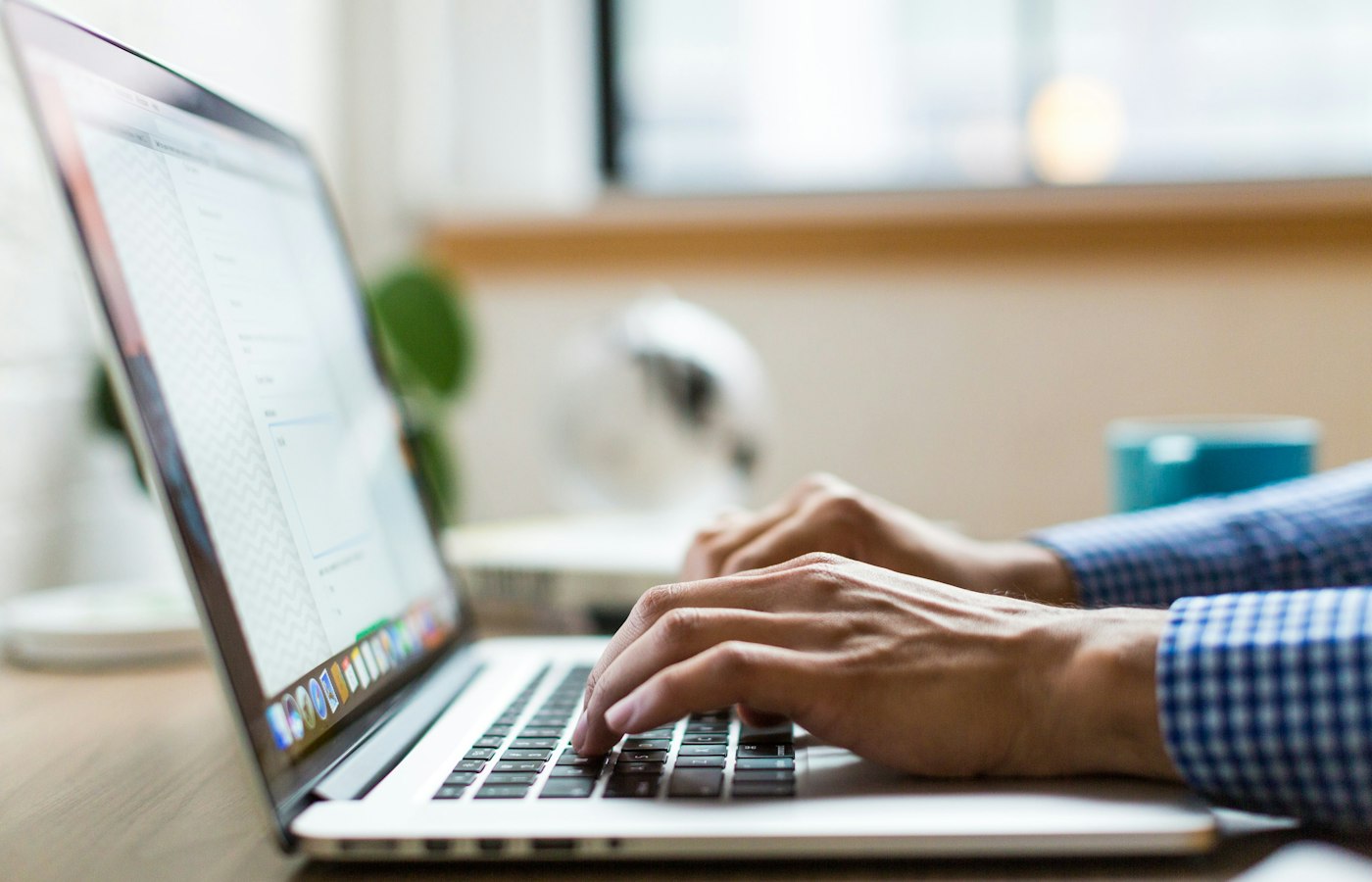 A layout being written on a laptop